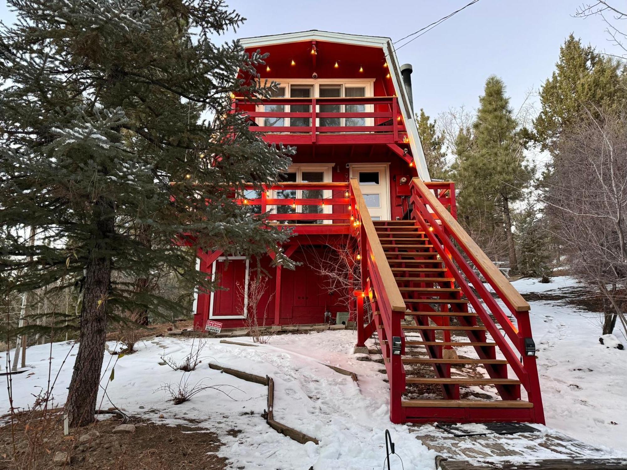Maison Solange-Red Barn Farmhouse Style- Moonridge Big Bear City Eksteriør bilde